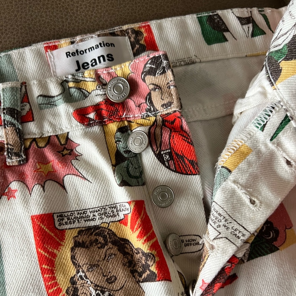 Reformation Comic High Rise Straight Jeans
